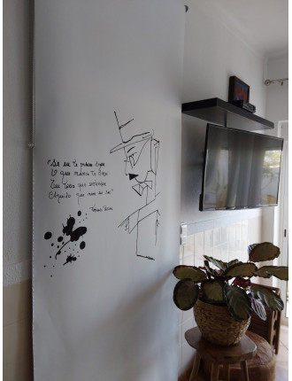 Drawing by Fernando Pessoa in White Japanese