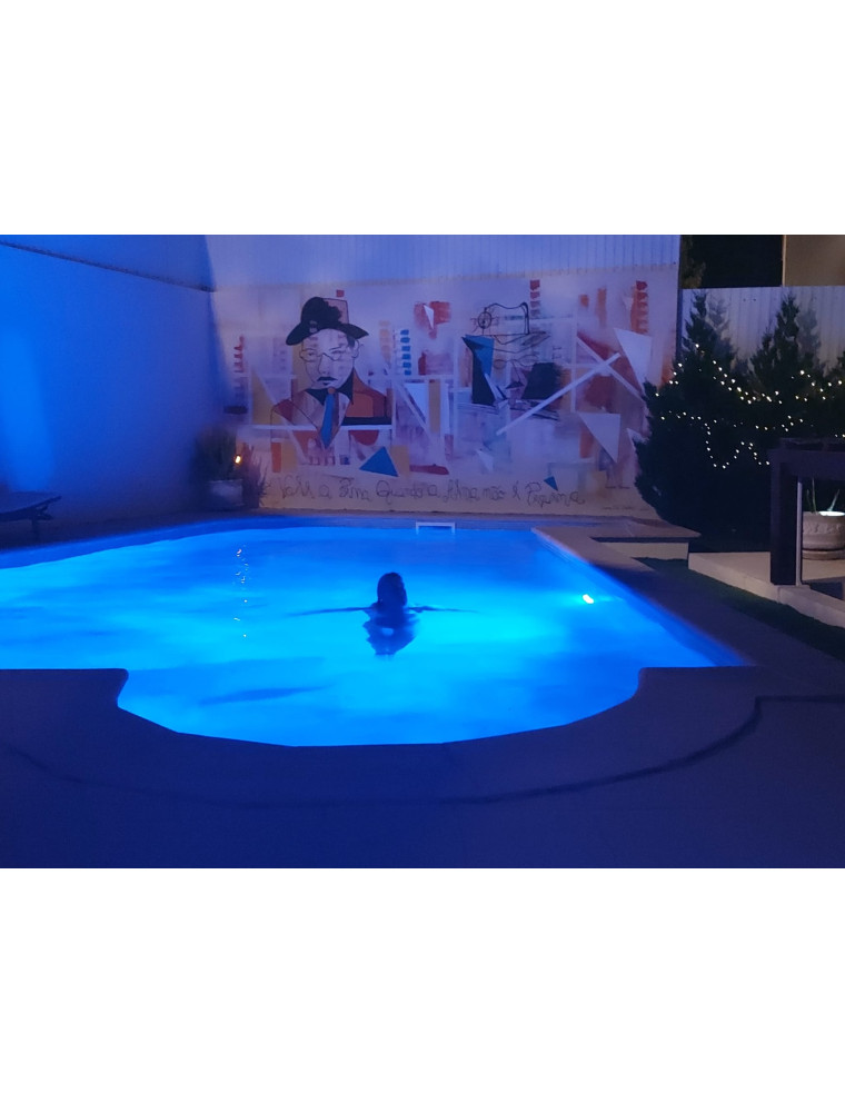 Swimming pool mural inspired by Fernando Pessoa